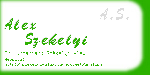 alex szekelyi business card